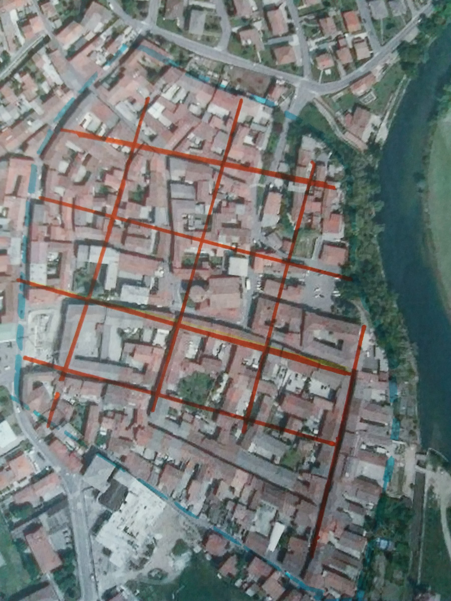 reticolo stradale della civitas romana